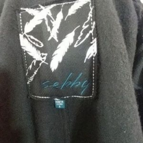 NWT Sebby Fleece Combo Zip Jacket Hoodie Black L - Picture 10 of 10